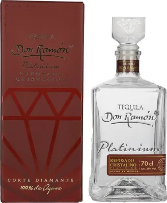 Produktbild von Don Ramón Platinum Reposado Cristalino 100% Agave 35% Vol. 0,7l in Geschenkbox