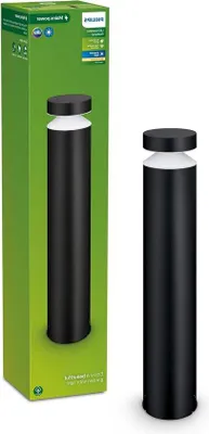 Obrázok produktu pre Vonkajšia lampa 6 W, teplá biela 2700 K, IP44, odolná voči poveternostným vplyvom, čierna, vonkajšie osvetlenie, dekorácia domu