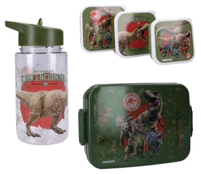 Produktbild von Jurassic World Lunchset: Brotdose, Snackbox und Trinkflasche