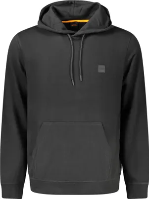 Produktbild von Schwarzes Herren Sweatshirt: Kapuzenpullover mit Stickerei & Tasche