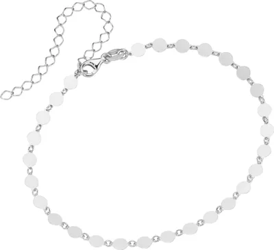 Produktbild von Fusskette Smart Jewel runde Plättchen, Silber 925 Silber 28 cm