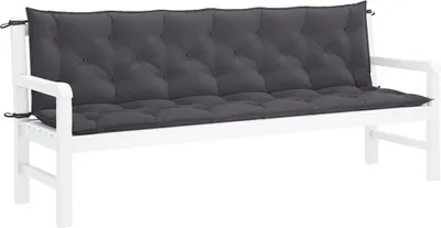 Produktbild von vidaXL Polštář na zahradní lavici antracit 200x(50+50)x7 cm Oxfordská tkanina