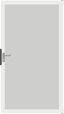 Produktbild von Einzeltor GroJa Belfort links ohne Pfosten Rahmen silber 100 x 180 cm satiniert
