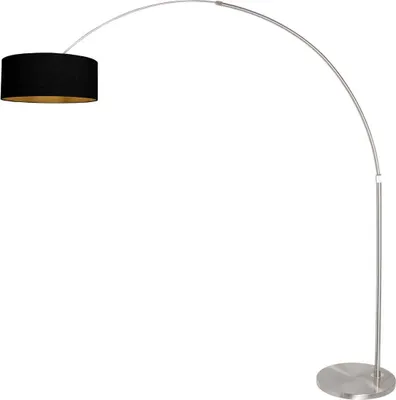 Immagine prodotto di Steinhauer - lampada da terra - Sparkled Light - acciaio - lino metallo - lampada ad arco - E27 - 3963ST