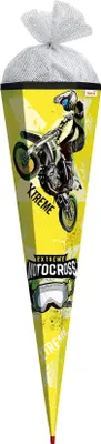 Immagine prodotto di Cono scuola / cono di zucchero / 85 cm / quadrato / con effetto lamina / "Extreme Motocross"