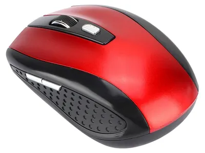 Image de Souris sans fil USB 6D ultra-fine, 2,4 GHz, 1 200 DPI, souris optique ergonomique pour ordinateur portable, rouge