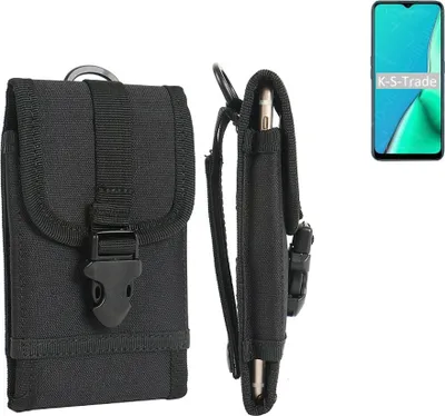 Produktbild von K-S-Trade Holster Handy Hülle kompatibel mit Oppo A9 2020 Holster Handytasche Gürtel Tasche Schutz Hülle Robust Outdoor schwarz