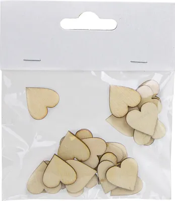 Produktbild von Riffelmacher Streudeko Herzen Holz Natur 24er Ø 2 cm x 0,2 cm