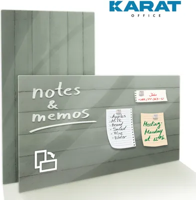 Produktbild von Design-Glas-Memoboard Wood Magnethaftend & kratzfest Holzoptik 46 x 91 cm