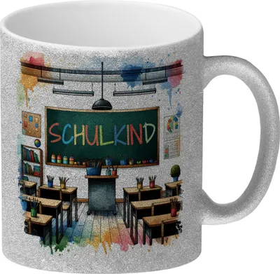 Produktbild von Schulkind Glitzer-Kaffeebecher