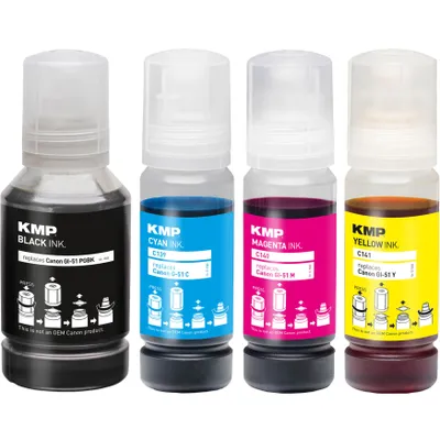 Zdjęcie produktu dla KMP 1582,1005, Czarny, Cyjan, Purpurowy, Żółty, 135 ml, 210 ml, 4 szt., 6000 stron(y), Multipak