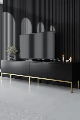Produktbild von Skye Decor, Lord - Black, Gold, TV-Schränke, Schwarz, 180 x 47 x 30 cm