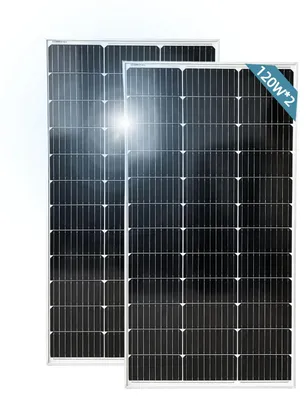Productafbeelding van Zonnepaneel, duurzaam ontwerp, hoge energie-efficiëntie, 120W. 2 stuks