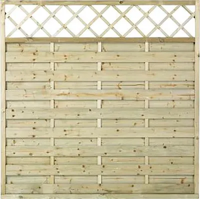 Produktbild von Zaun Hauptelement PLUS Bergen mit Rankgitter 180 x 180 cm kesseldruckimprägniert