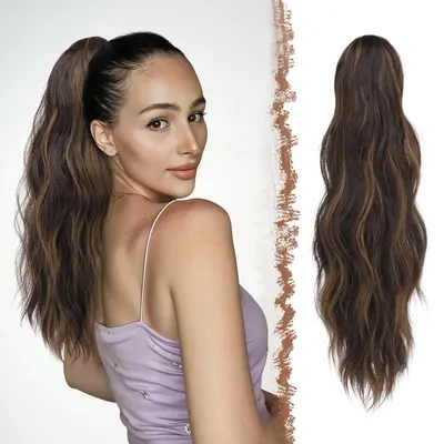Imagen del producto de Postizo para coleta con efecto ondulado, de 50 cm