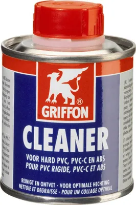 A close-up studio shot of a can of Griffon Cleaner.