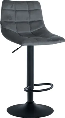 Produktbild von Barhocker HLO-CP265 Samt schwarz  dunkelgrau