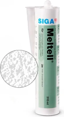 Produktbild von Siga Hochleistungsdichtstoff Meltell Kartusche 310 ml weiß strukturiert