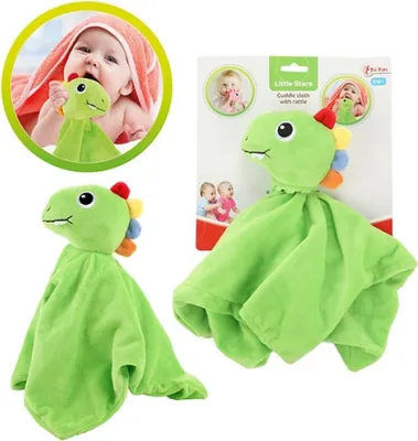 Produktbild von LITTLE STARS Baby Schmusetuch mit Rassel Dino