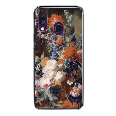 Produktbild von MuchoWow® Handyhülle Schutzhülle Hülle für Samsung Galaxy A40 Stilleben mit Blumen - Malerei - Alte Meister Silikon Softcase Handy Hülle - Handy-Tasche
