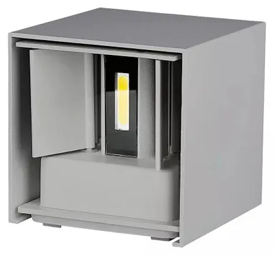 Obrázok produktu pre V-TAC VT-759, Vonkajšie nástenné osvetlenie, Šedá, Hliník, IP65, Vchod, Garáž, Záhrada, Patio, Šedá