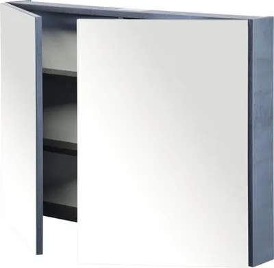 Produktbild von Spiegelschrank Sanox 90 x 13 x 65 cm beton anthrazit 2-türig