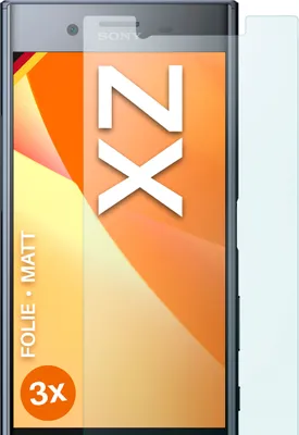 Produktbild von moex® 3x Schutzfolie kompatibel mit Sony Xperia XZ - Displayschutzfolie Anti Reflex Folie, Matt