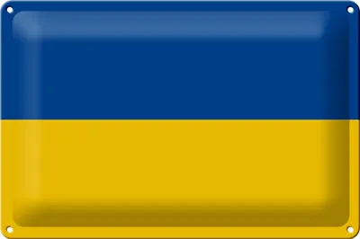 Produktbild von Blechschild Flagge Ukraine 30x20cm Flag of Ukraine