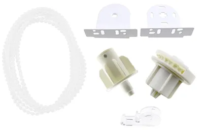 Rolgordijnbevestigungen 38 mm Reparatieset mit 2 m Kette, Weiß