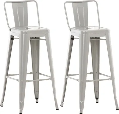 Produktbild von 2er Set Barhocker Mason silber