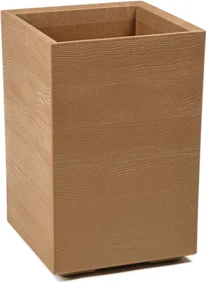 Image de HowHomely | Bac à plantes, 39,8 x 39,8 x 58,7 cm, marron - Haute qualité, pratique, pots de fleurs à roulettes