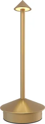 Produktbild von Ledvion – Wiederaufladbare LED-Tischleuchte, Messinggold, 40 Lumen, dimmbar 2700 K – 5000 K, 3600 mAh Akku, IP20, Touch-Steuerung, kabellose LED-Lampe für den Innenbereich, USB-C wiederaufladbar, Alba