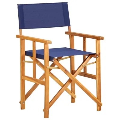 Produktbild von vidaXL Regiestühle 2 Stk. Massivholz Akazie Blau
