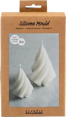 Produktbild von Creativ Company Silikonform, Weihnachtsbäume, H: 8+11 cm, T 5+7 cm, 2 Stück 1 Box