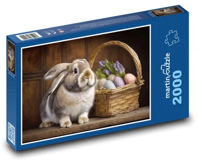 Obrázek produktu pro martinpuzzle - Puzzle 2000 - Velikonoční zajíček - vajíčka, králík