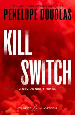 The image is a book cover with a red, smoky background. The title and author's name are prominently displayed in white text.