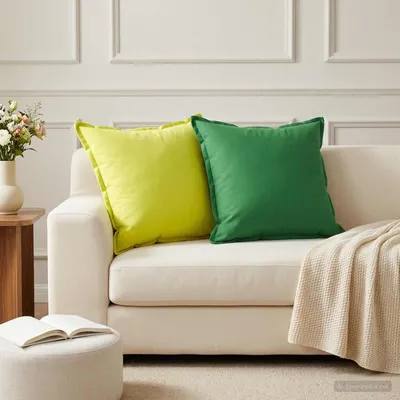 Produktbild von Möbel Kissenbezug 6 stk. HOUTEN Hellgrün 60 x 60 cm Polyester - Kissenbezüge &26371