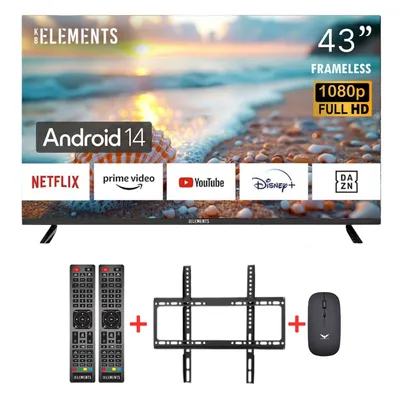 Produktbild von KB ELEMENTS 43 Zoll Smart Fernseher, LED TV, Android 14  (Flat, 43 Zoll / 109 cm, Full-HD, SMART TV)