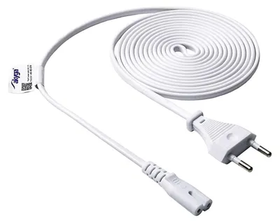 Obrázek produktu pro Akyga AK-RD-07A osmihranný napájecí kabel CCA CEE 7/16 / IEC C7 3 m bílý