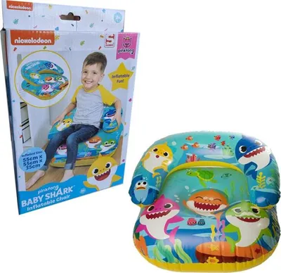 Produktbild von Pool Schwimmsessel Baby Shark Liege aufblasbarer Sessel Schwimmliege Luftmatratze