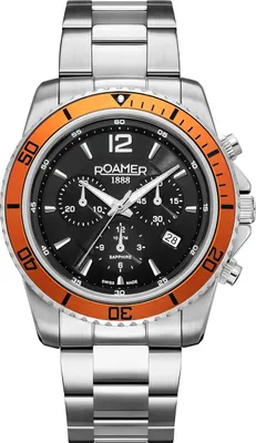 A close-up studio shot of a men's wristwatch.