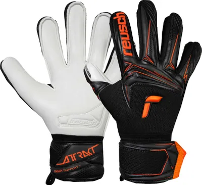 Immagine prodotto di Guanti da portiere Reusch Attrakt Advance Junior con massima sicurezza per le dita 7783 nero/arancio shocking 4