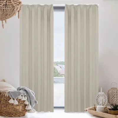 Immagine prodotto di Deconovo tende oscuranti 140х245cm beige set di 2 pezzi.
