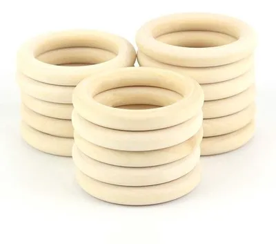 Produktbild von Holringe - multifunktional - Set aus 16 - Naturholz - 6,8 cm