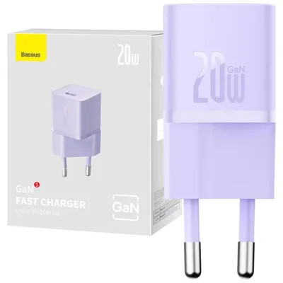 Obrázek produktu pro Baseus GaN5 20W Mini Universal Purple AC Fast charging Indoor