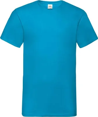 Produktbild von Herren-T-Shirt, V-Ausschnitt - FOL V NECK T - a.blue - Größe 3XL