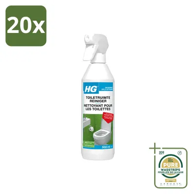 Produktbild von 20 x HG Bad- und Toilettenreiniger für die tägliche Reinigung 500 ml - Vorratspackung - 20 Stücke