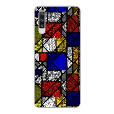 Produktbild von MuchoWow® Handyhülle Schutzhülle Hülle für Samsung Galaxy A70 Mondrian - Glasmalerei - Alte Meister - Kunstwerk - Abstrakt - Malerei Silikon Softcase Handy Hülle - Schutzhaube