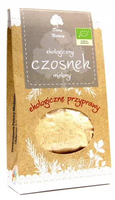 Czosnek mielony EKO Dary Natury 50g ekologiczne przyprawy do potraw