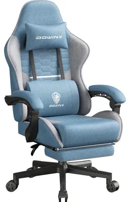 Produktbild von Gaming-Stuhl Stoff, Taschenfederkissen, Massage, Kopfstütze, Fußstütze, ergonomisch I
